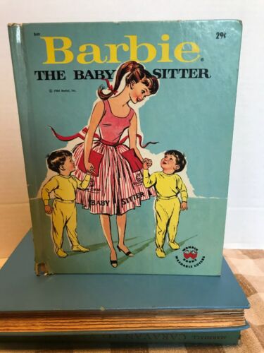 Book Vintage BARBIE The BABYSITTER BOOK 1964 Wonder Book Excellent Condition