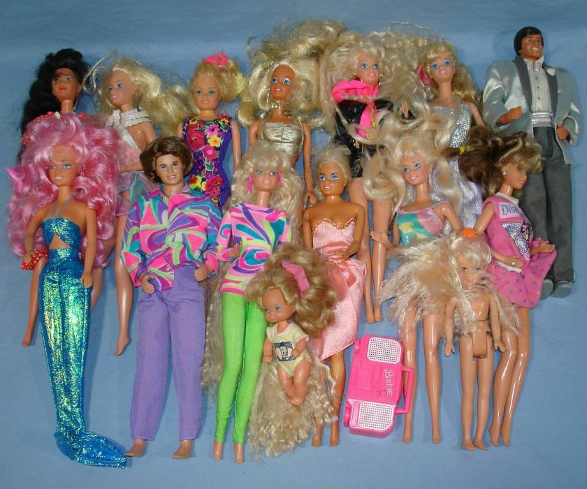 MATTEL BARBIE KEN DOLL CLOTHING OUTFIT LOT - 15 CONTEMPORARY DOLLS