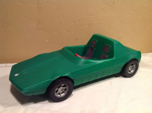 Vintage W. Germany Sand Buggy Green Plastic Barbie Doll Toy Race Sports Car