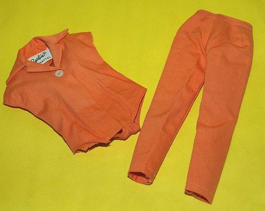 Vintage Barbie Doll PAK Orange Bodysuit & Matching Pants, Crisp & NICE