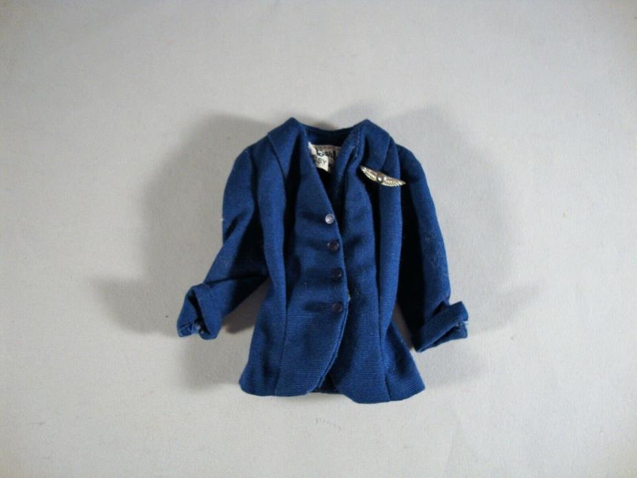 Vintage BARBIE AMERICAN AIRLINES FLIGHT ATTENDANT TOP Jacket with Pin