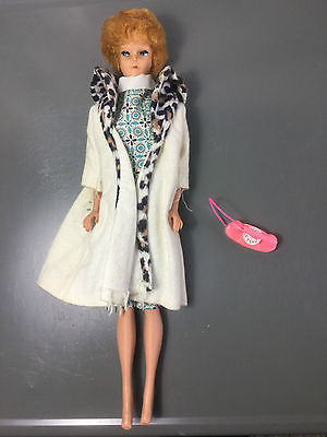 VINTAGE 1962 MIDGE BARBIE DOLL RED BUBBLE CUT HAIR TOY  PHONE JAPAN STRAIGHT LEG