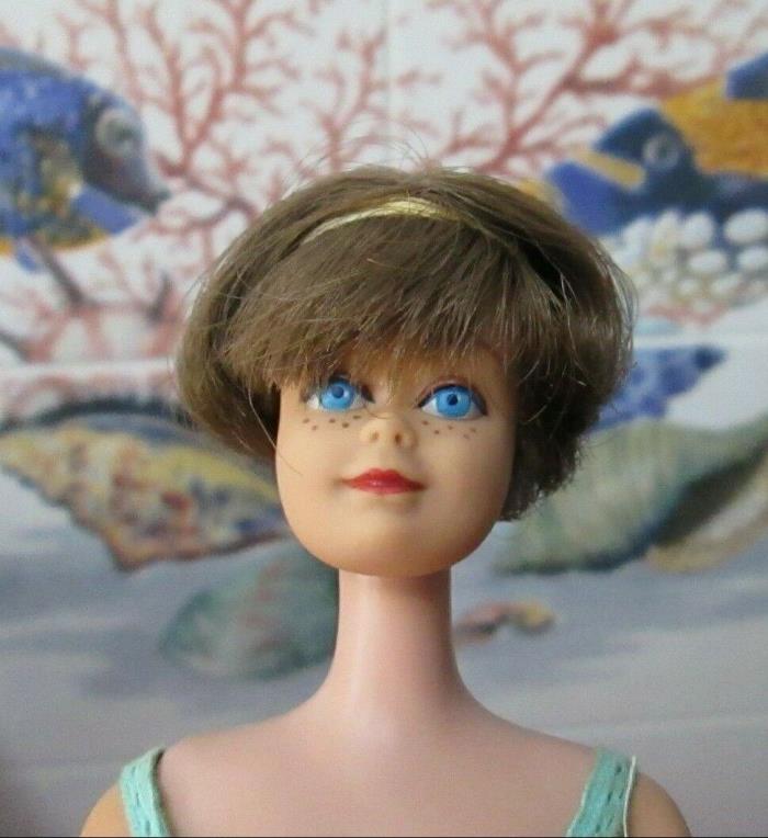 Barbie 1964 JAPAN~MIDGE LIFELIKE BENDABLE LEGS~OSS~#1080~BROWNETTE HAIR+HAIRBAND