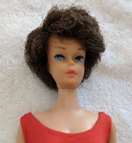 1960s Vintage Brunette Bubble cut Barbie doll
