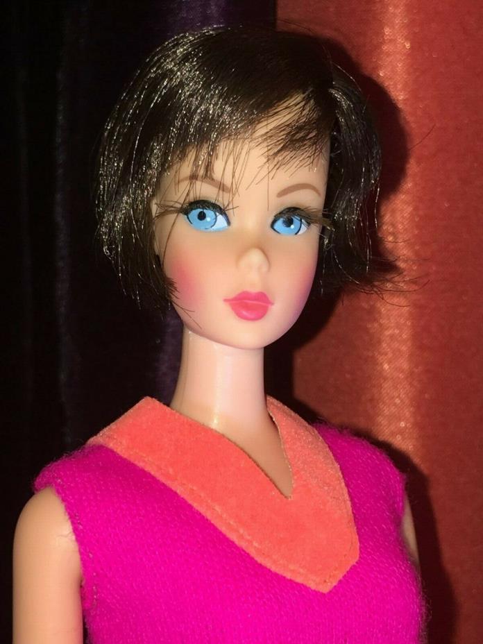 Vintage Brunette Barbie TNT Twist N' Turn in a Vintage Mod Fringe Benefits