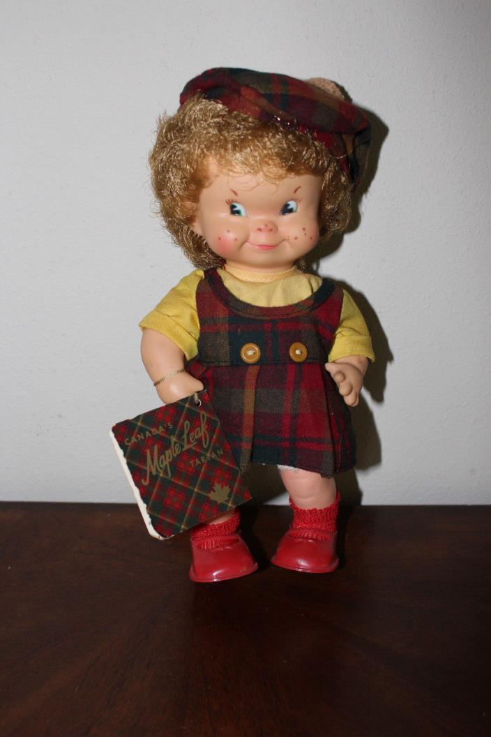 1964 MAPLE LEAF TARTAN DOLL-10.5'' TALL