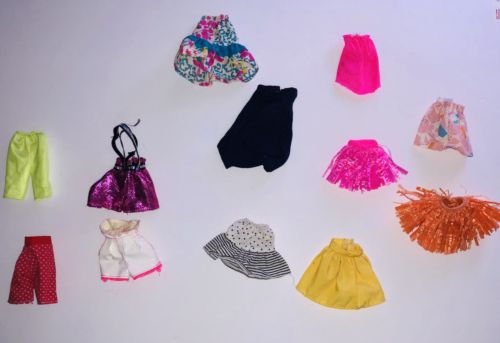 Vintage Barbie 12 PIECE  Shorts Hula Skirts Bottoms 1960s 1970s Doll clothes
