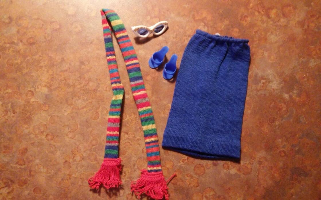 Barbie 1963 Blue Knit Skirt PAK Complete Mint