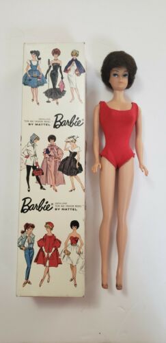 Vintage Barbie Doll with bubble cut in Original box and Original swimsuit