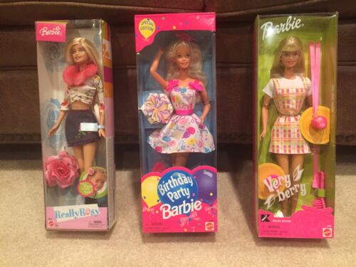 Lot of 3 Cute and Fun Barbies.