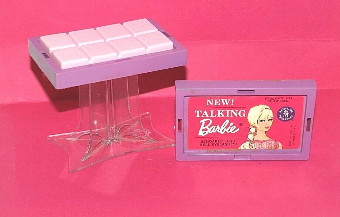 Vintage Mod Sun Kissed Talking Barbie Doll Box Top, Japan X Stand & Top,EXC,RARE