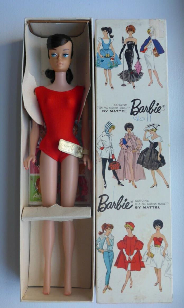 ~NRFB/MIB~Vintage~ Brunette Swirl Barbie~Stock #850~circa 1963~