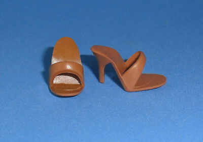 Vtg Barbie Light Brown Reproduction Open Toe OT Shoes For It's Cold Outside