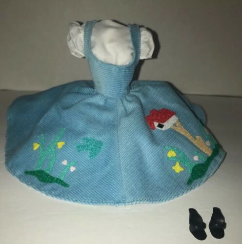 VINTAGE REPRODUCTION BARBIE FRIDAY NIGHT DATE #979 PINAFORE & JUMPER w OT Heels