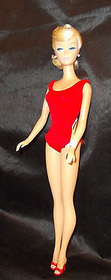 Blonde Swirl Ponytail Vintage Barbie REPRO, Red swimsuit & Shoes, Newly Deboxed