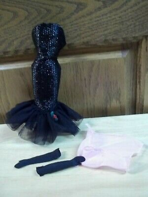 NEW REPRODUCTION BARBIE SOLO IN THE SPOTLIGHT BLACK GOWN-SCARF & GLOVES-REPRO