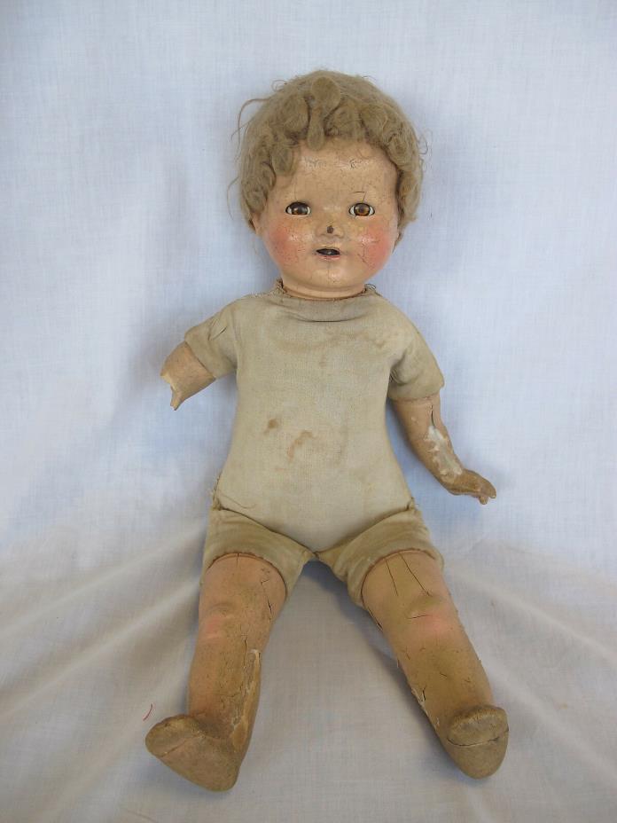 American Character Baby Composition Doll Glued Wig Sleepy Eyes AM CHAR DOLL