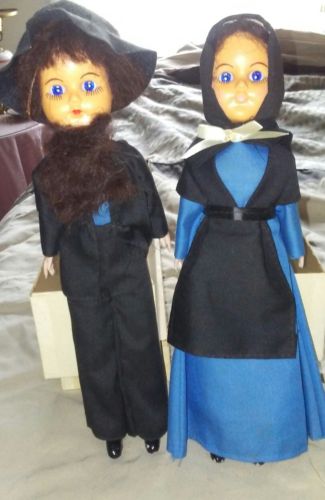 Authentic Vintage Amish Couple Dolls (Associate Janet G. Maurer/Lancaster County