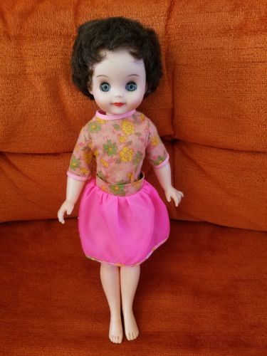 VINTAGE 14” Betsy McCall IDEAL CLOTHES Pink Dress Apron Old Doll 1950s 1960s
