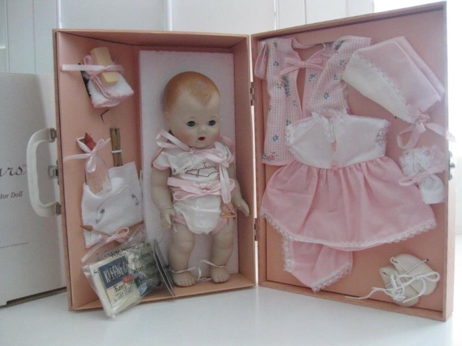 Danbury Mint Porcelain Tiny Tears Doll w/case & Assessories MIB