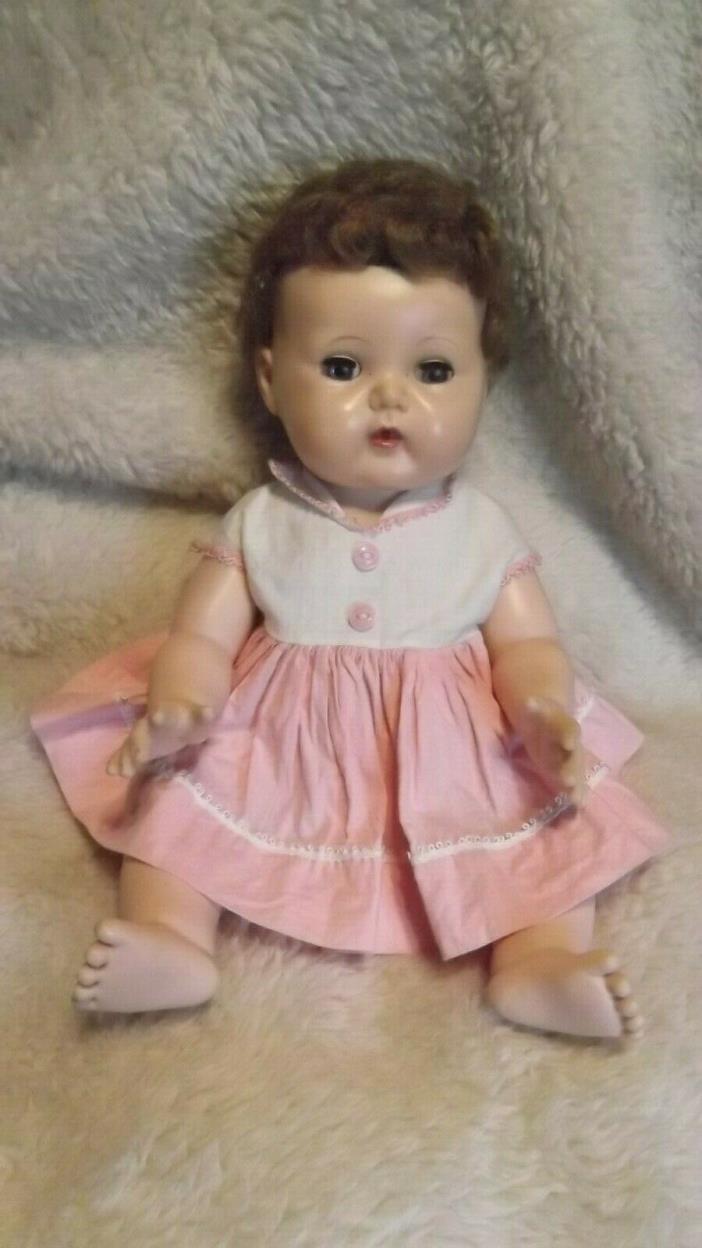 Vintage 1950's TINY TEARS Doll Wearing Original Outfit - 16