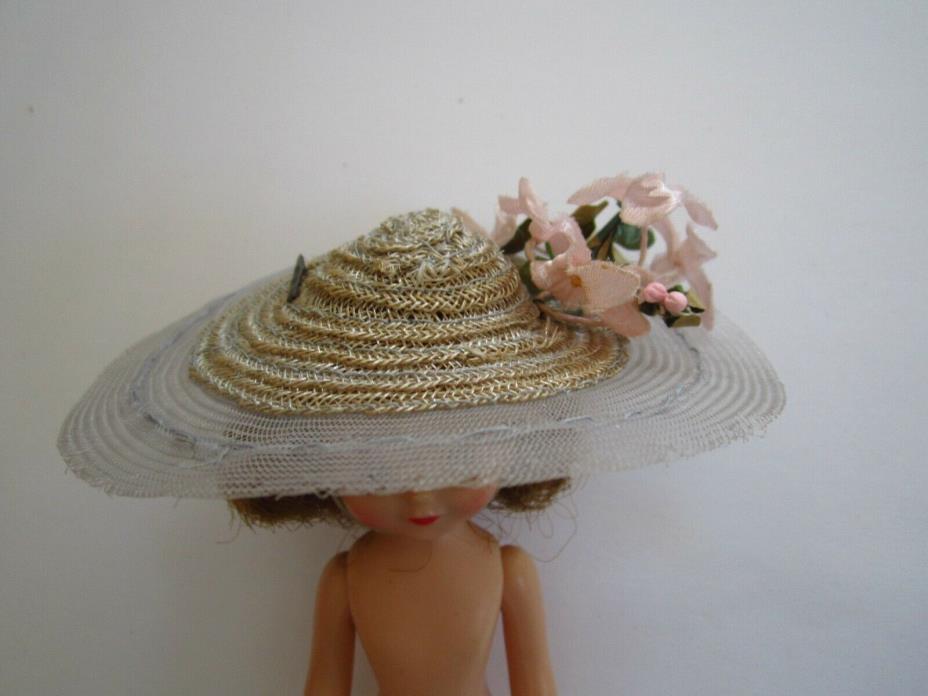 Vintage Horsehair Hat with Flowers for 8