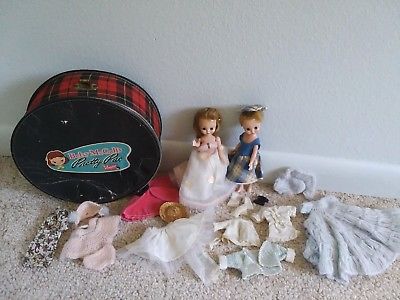 2 Vintage Betsy McCall dolls with Clothes and Case American Character