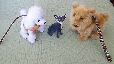 AMERICAN GIRL JULIE'S PET CHIHUAHUA, TERRIER AND POODLE EUC!