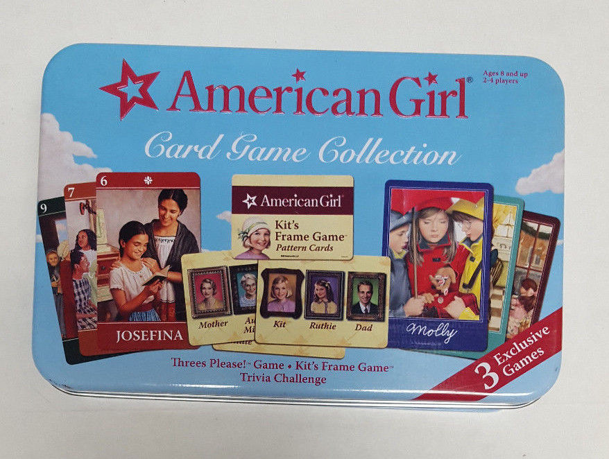 American Girl Card Game Collection with Tin 3 Exclusive Games COMPLETE