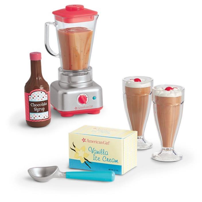 American Girl Blender milkshake ice cream Set food for 2 18