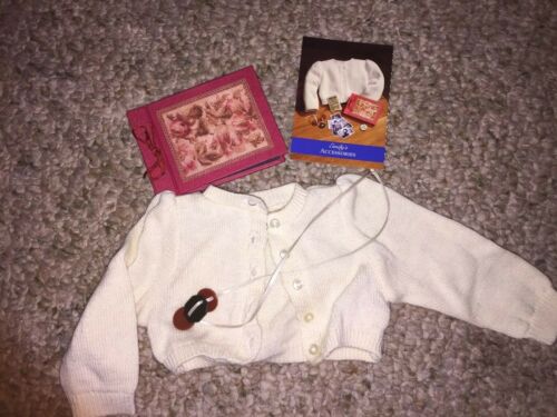 American Girl EMILY ACCESSORIES sweater scrapbook Necklace Pictures Ration EUC