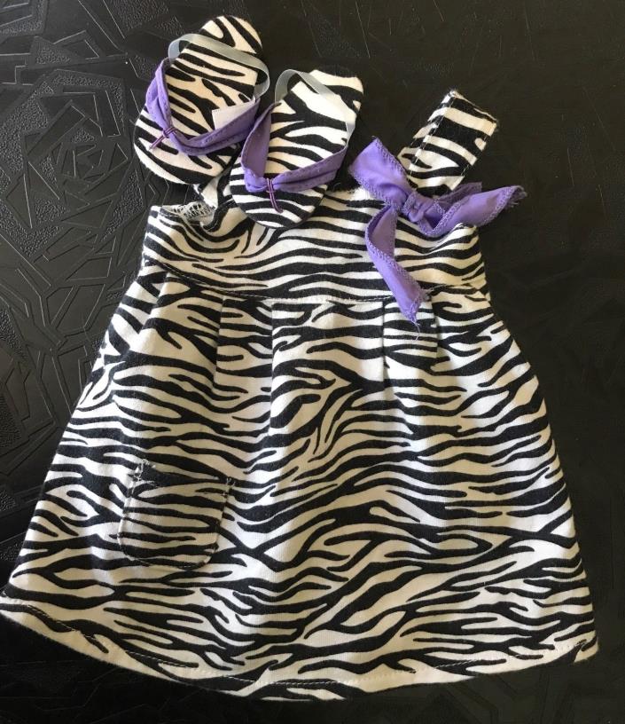 Authentic American Girl Doll Clothes REBECCA ZEBRA Patterned Dress Set