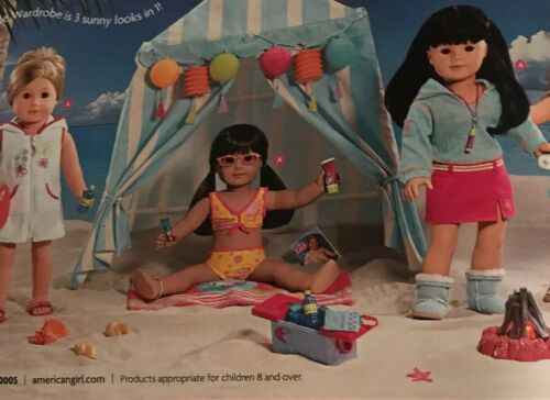 American Girl Beach Fun Wardrobe 4 Doll-RETIRED-Missing Glasses & 2 Other Items