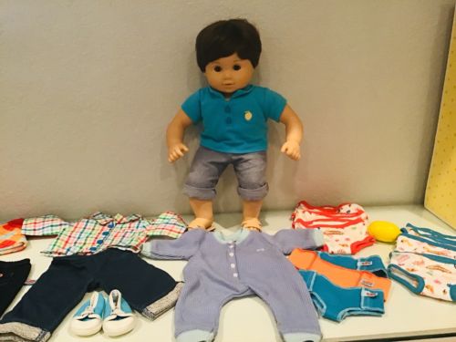 American Girl Doll Bitty Twin Boy Brown Hair Brown Eyes Plus Lot (New) Retired