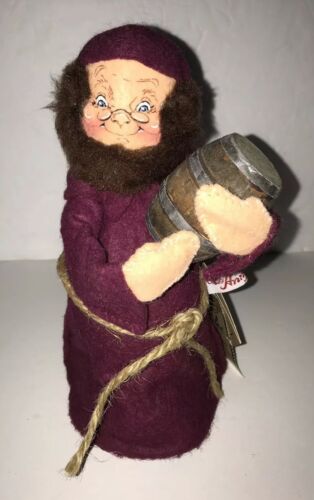 VINTAGE ANNALEE Rare 1997 Monk Friar With Cask Mobilite Doll USA 7