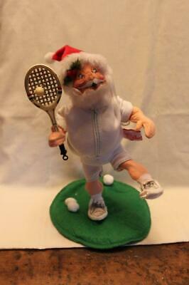 Vintage Annalee Doll Santa Playing Tennis 1992