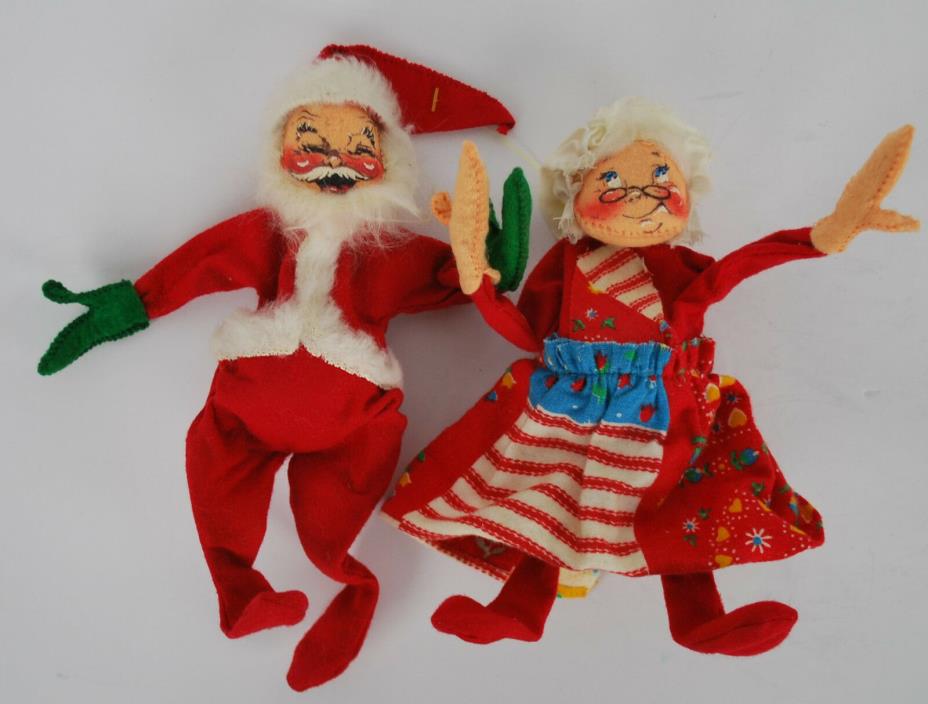 Annalee vintage USA made Santa and Mrs Claus 9
