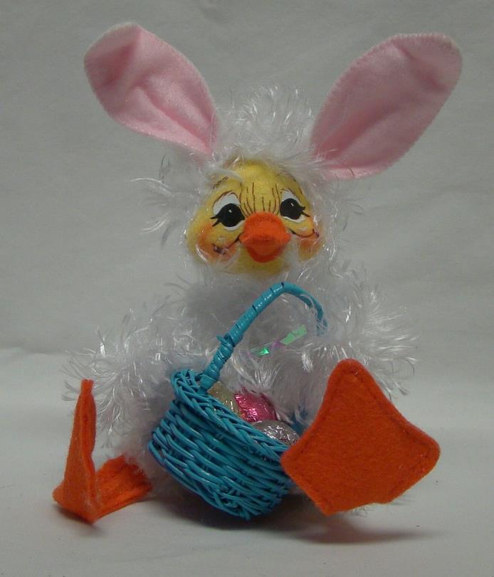 ANNALEE 2010 75th ANNIVERSARY EASTER  BUNNY DUCK WITH BASKET OF EGGS~EXCELLENT~
