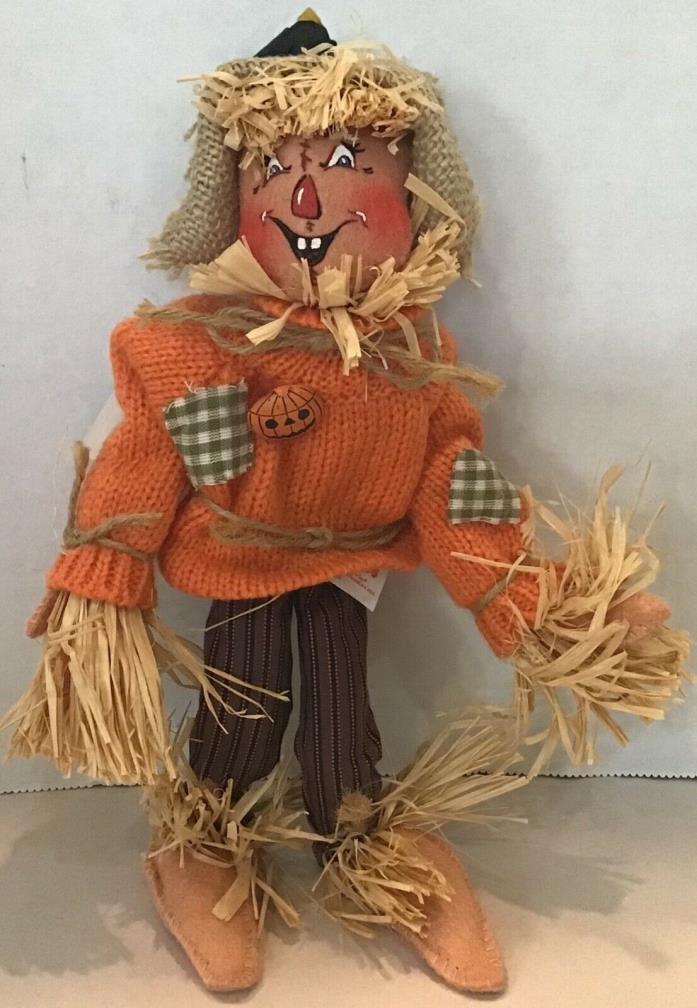 2006 ANNALEE MOBILTEE 10” SCARECROW ORANGE DOLL WITH TAG 310506