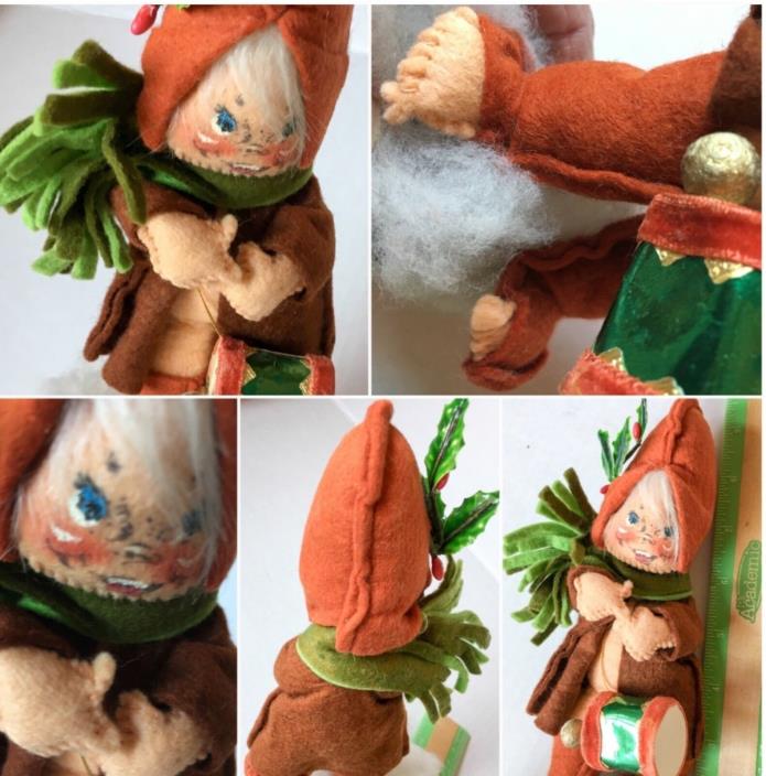 Vintage Annalee Felt Large Christmas Drummer Man Doll 9” SKU 035-50