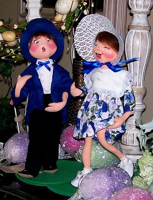 Set of 2 Annalee Vintage Easter Parade Girl and Boy Jack and Jill Mint NWT