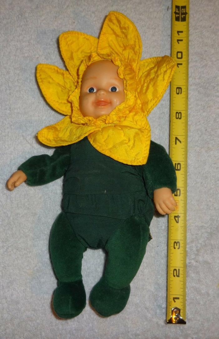 anne geddes baby sunflower bean bag doll