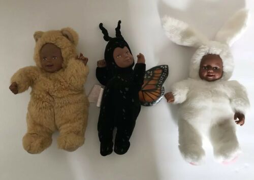 Lot of 3 Anne Geddes Plush Baby Dolls 9