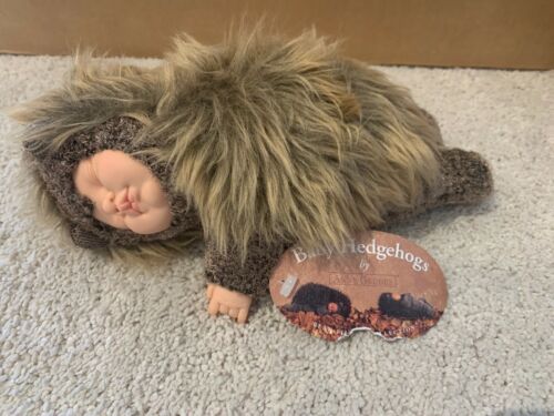 Anne Geddes Doll Baby Hedgehogs Plush Bean Bag 1998 Stuffed NEW Tags Hedgehog