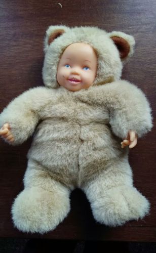 Anne Geddes Baby Doll in Brown Teddy Bear Suit