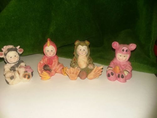 Anne Geddes  Resin  Figurines 4 Different Babies