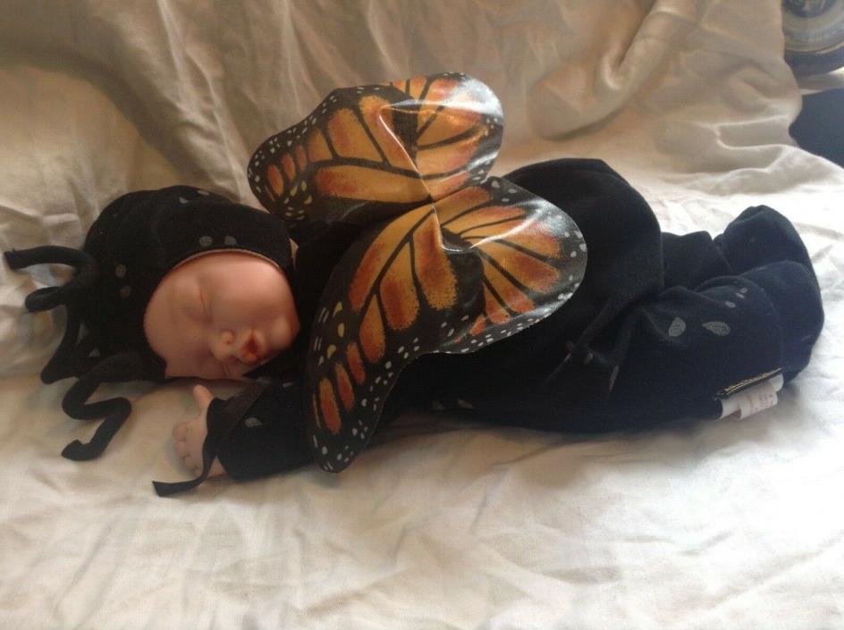 Anne Geddes Monarch Butterfly Stuffed BabySleeping Doll Bean Bag 15