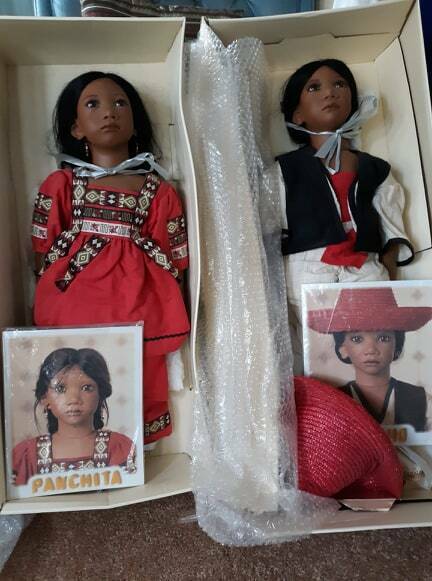 Limited Edition Annette Himstedt Puppen Kinder 94/95 Pancho and Panchita Dolls