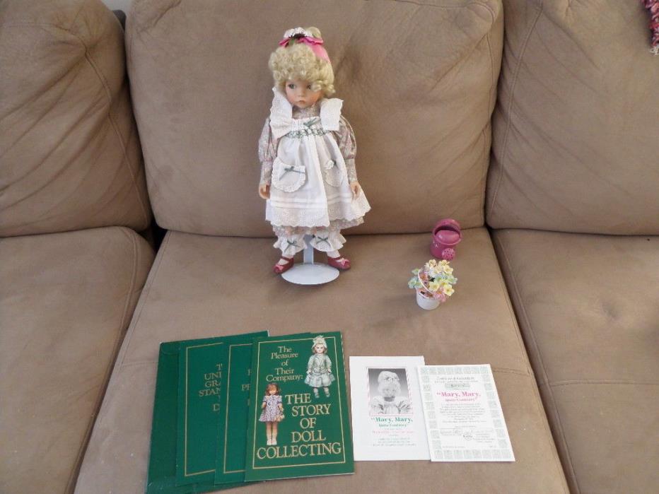 Dianna Effner 1991 Mother Goose Doll MARY MARY Quite Contrary By Knowles,COA