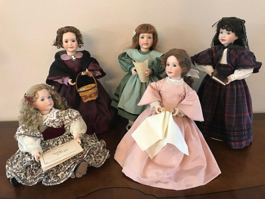 Set of 5 LITTLE WOMEN Dolls by Wendy Lawton